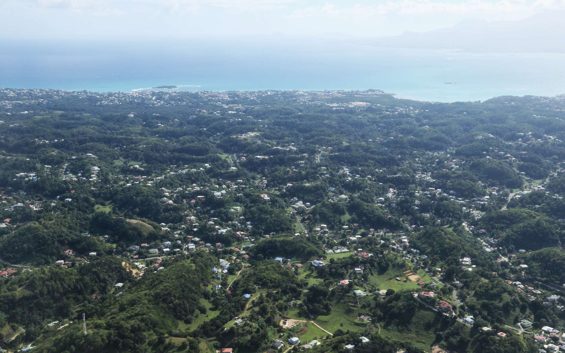 Guadeloupe is an integral part of France and the EU, consisting of the islands of Grande-Terre, Basse-Terre, Marie-Galante, and some others. Grande-Terre mainly consists of limestone and shows some conical karst in its southwestern part. WI_la010.jpg