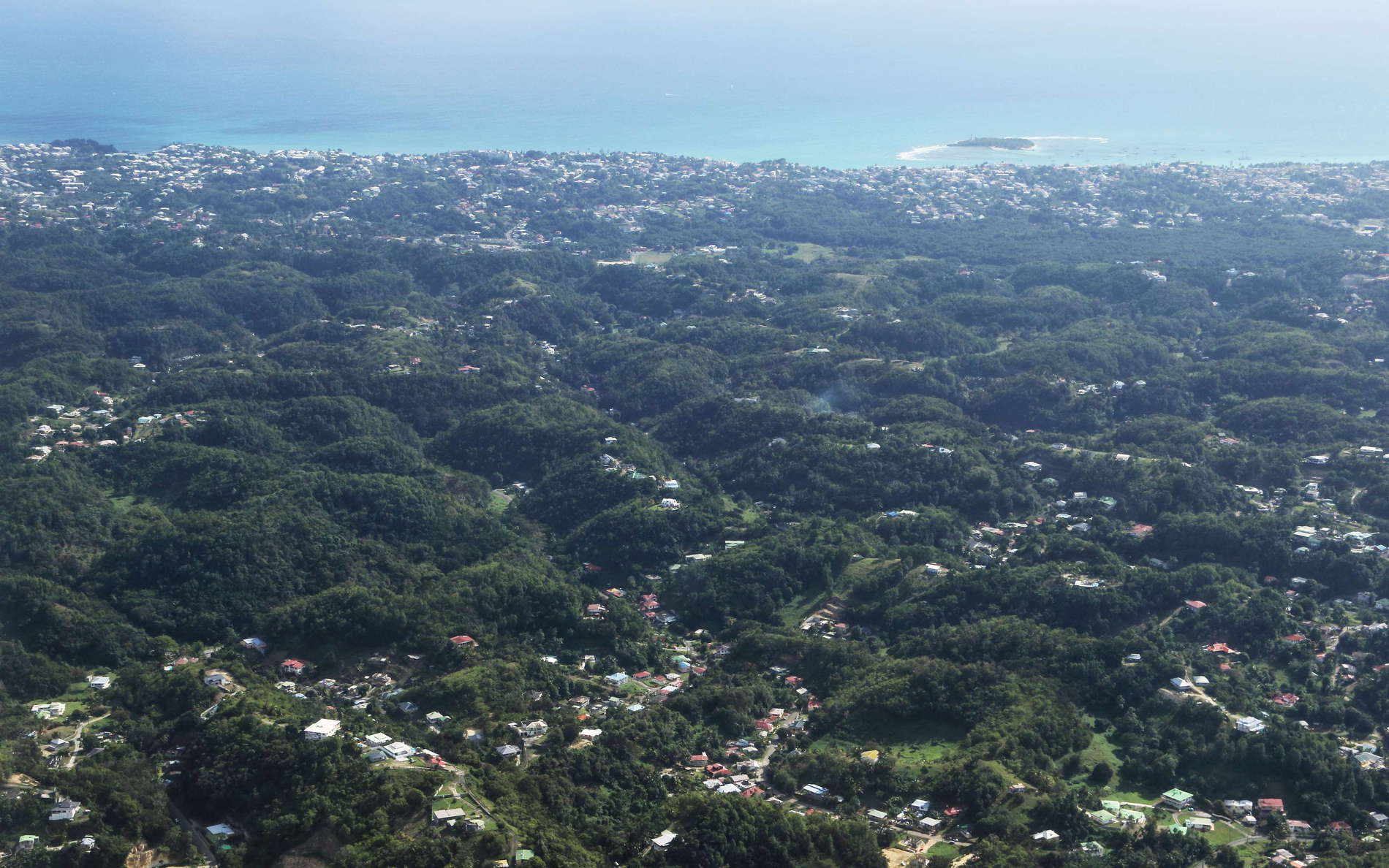 Guadeloupe is an integral part of France and the EU, consisting of the islands of Grande-Terre, Basse-Terre, Marie-Galante, and some others. Grande-Terre mainly consists of limestone and shows some conical karst in its southwestern part. WI_la011.jpg