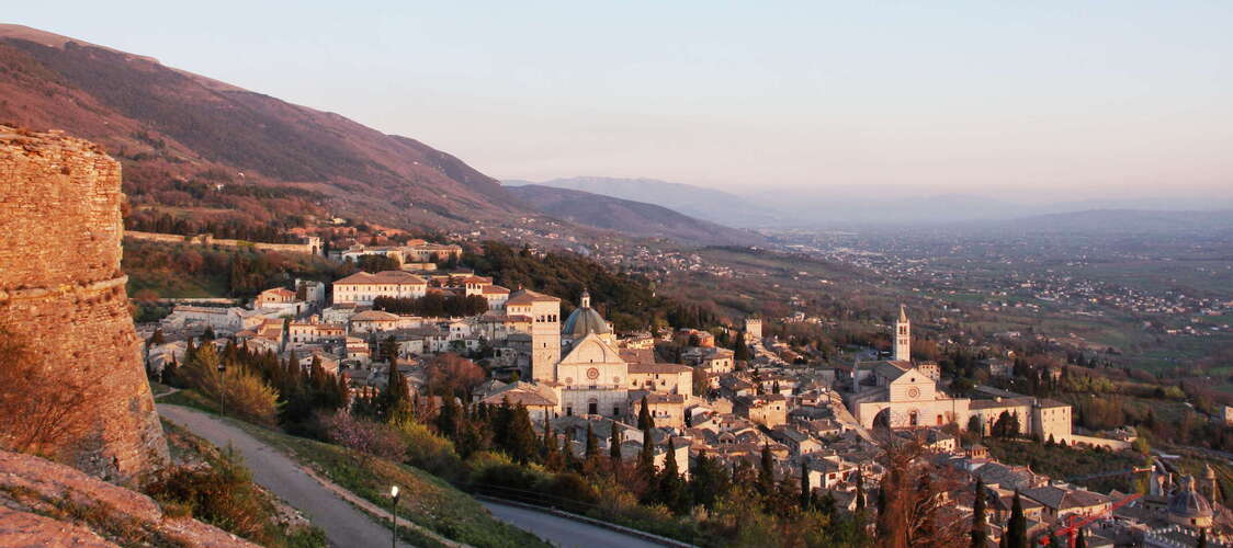 Assisi at sunset