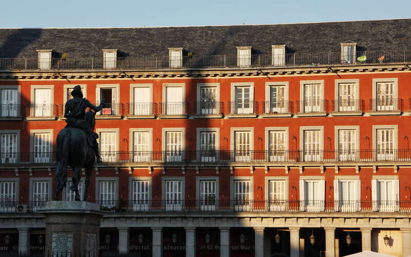 Madrid | Plaza Mayor with Statue of Felipe III