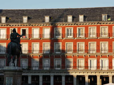 Madrid | Plaza Mayor with Statue of Felipe III