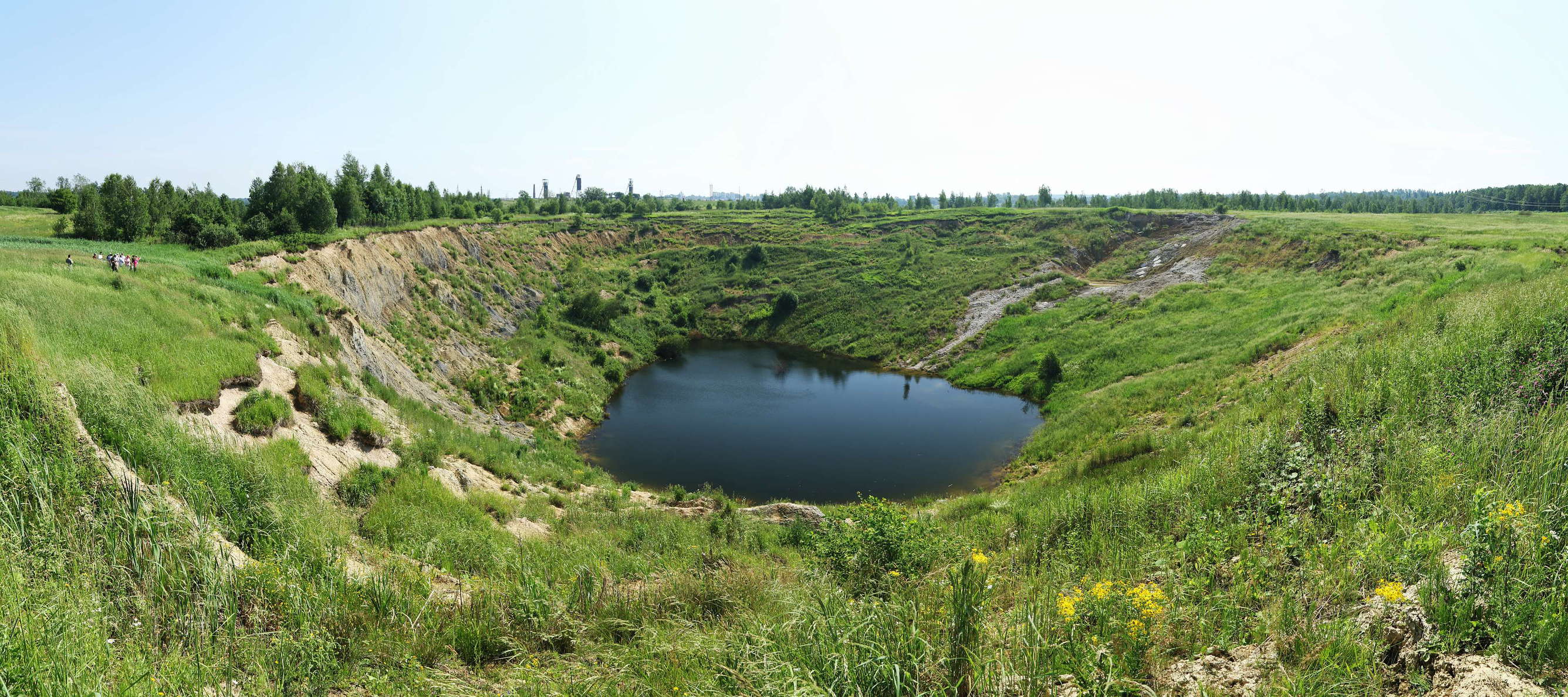 Stebnyk | Panorama of sinkhole