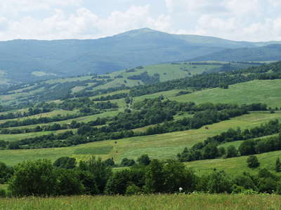 Carpathian Mountains with Mount Pikui