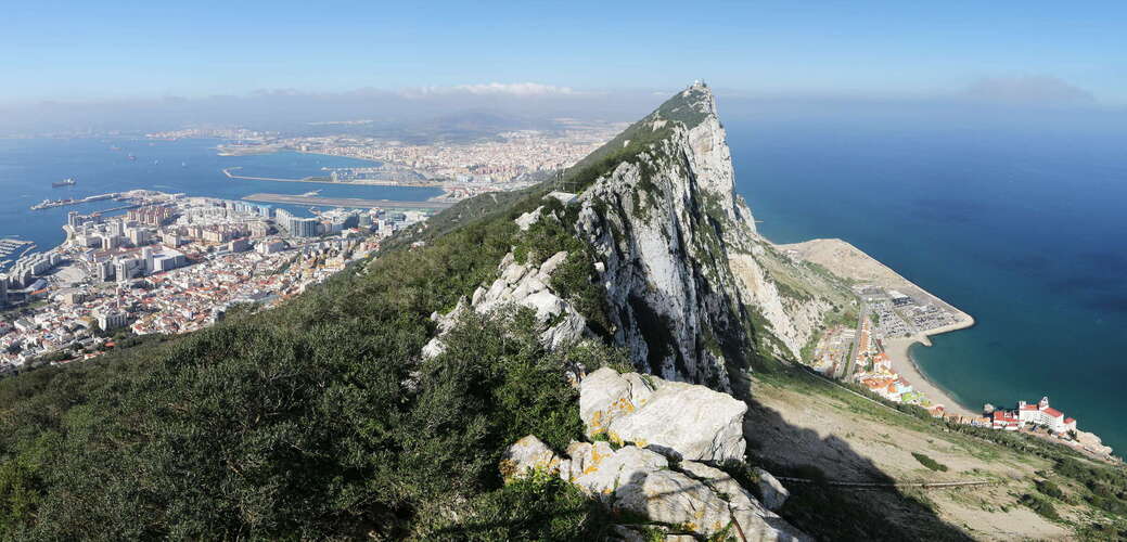 Gibraltar | Panoramic view with Rock of Gibraltar