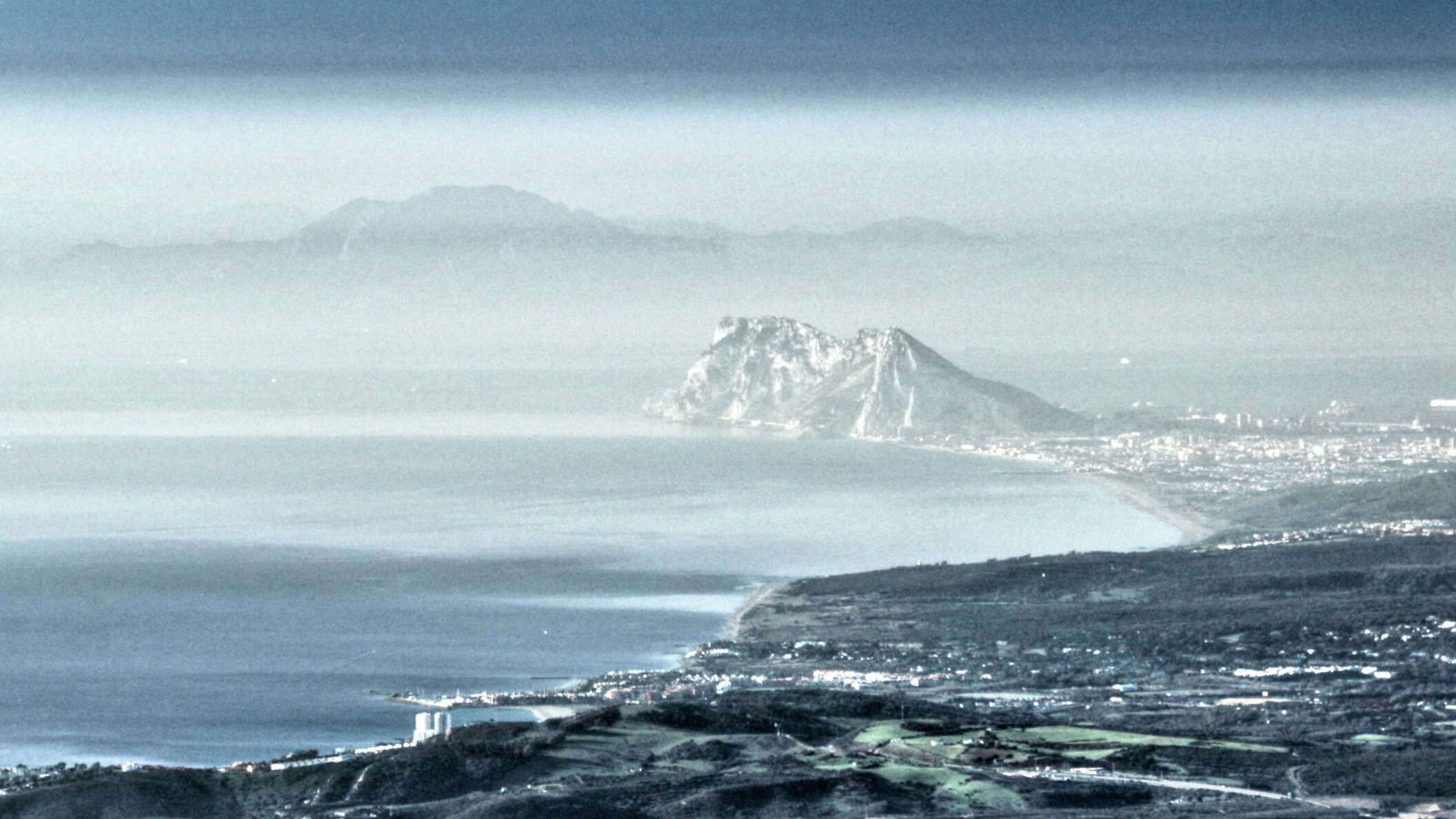 Gibraltar with Strait of Gibraltar