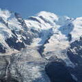 Mont Blanc with Glacier des Bossons