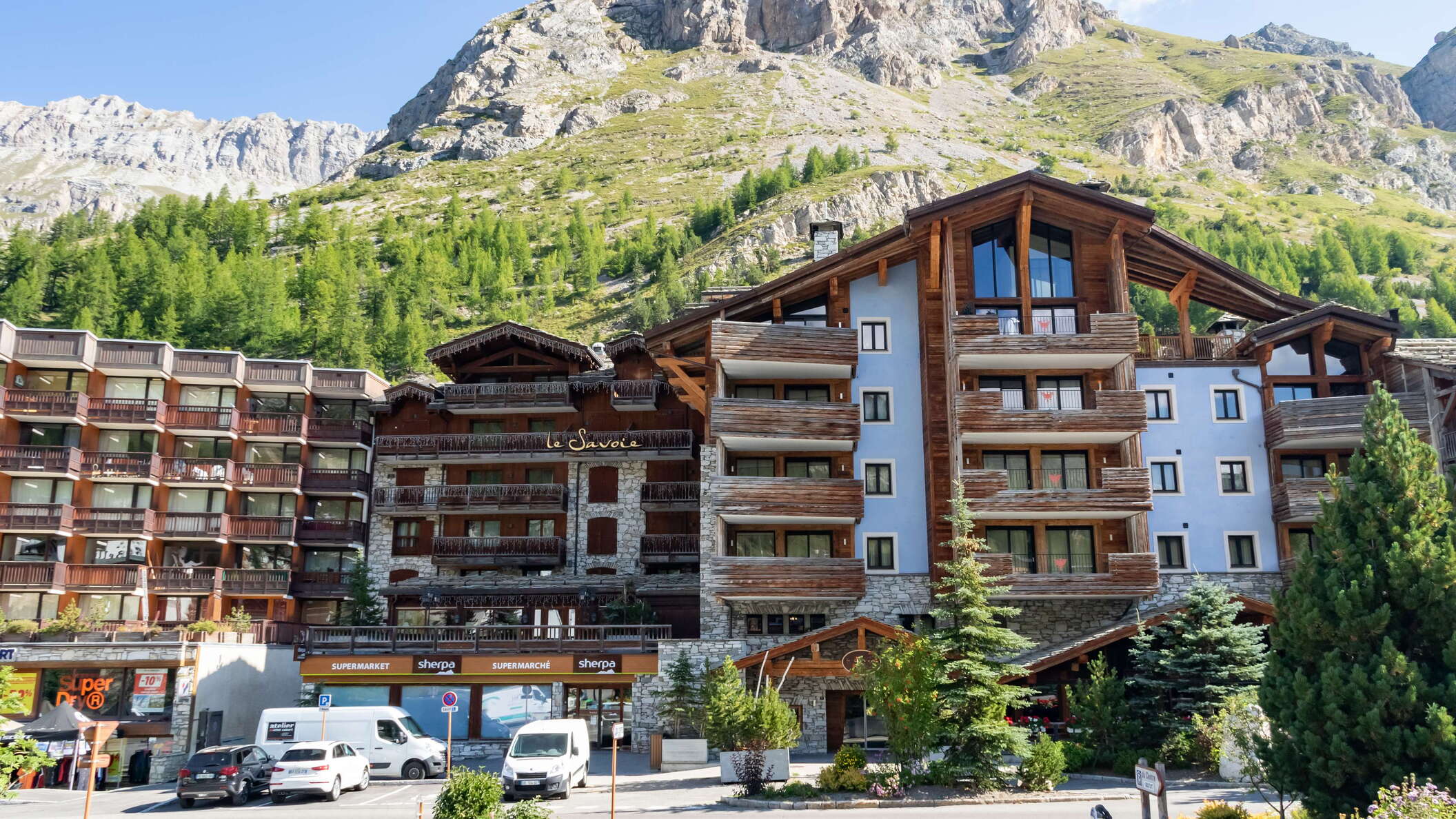 Val d'Isère - well known for its Alpine ski races - has served as a winter sports station since the early 20th Century, and unifies the characteristics of different stages of the evolution of tourism in the French Alps. It has grown around the original village of Val d'Isère at the basis of the Col de l'Iseran. WI_fr040_035.jpg