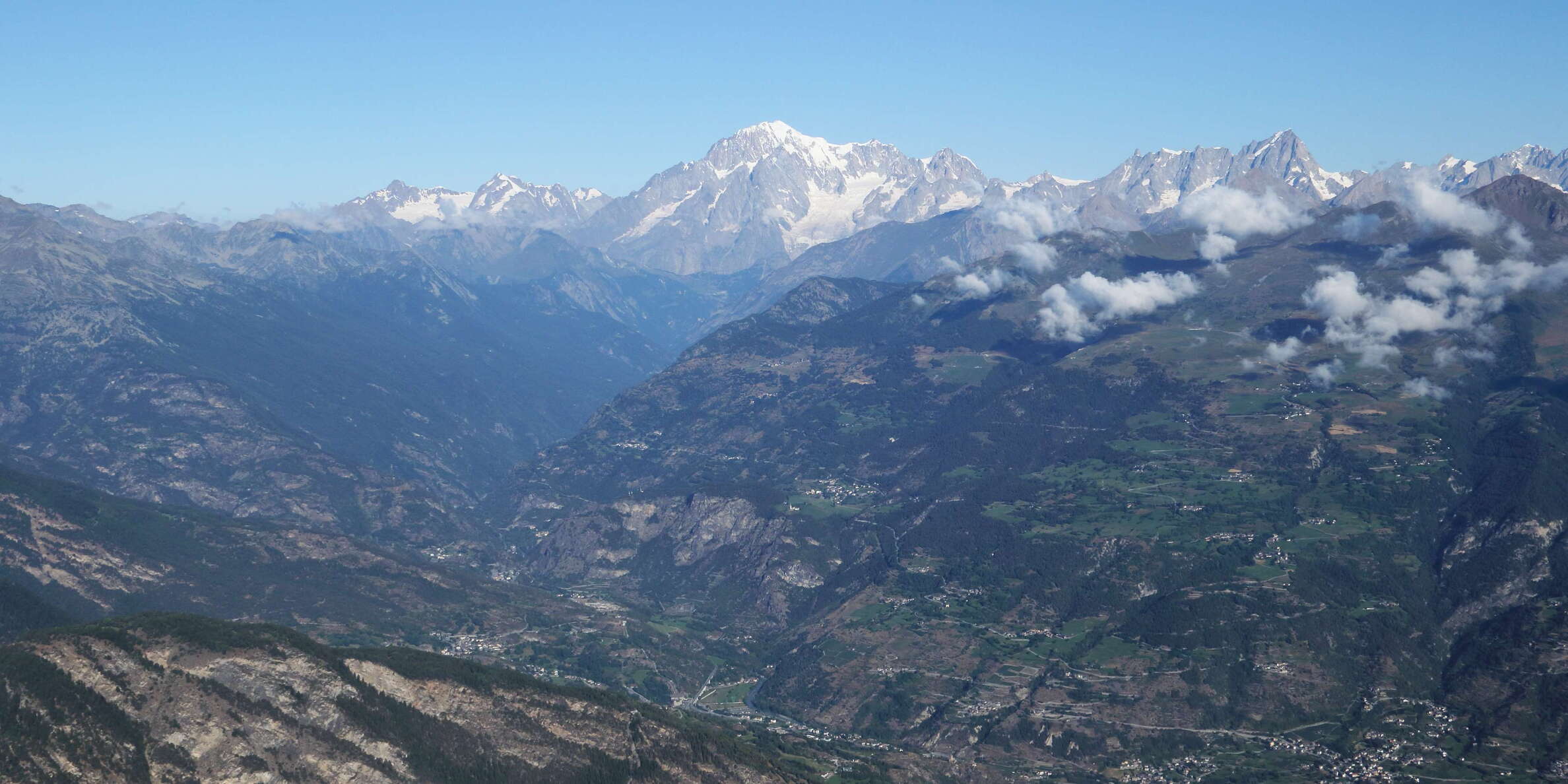 Aosta Valley with Monte Bianco