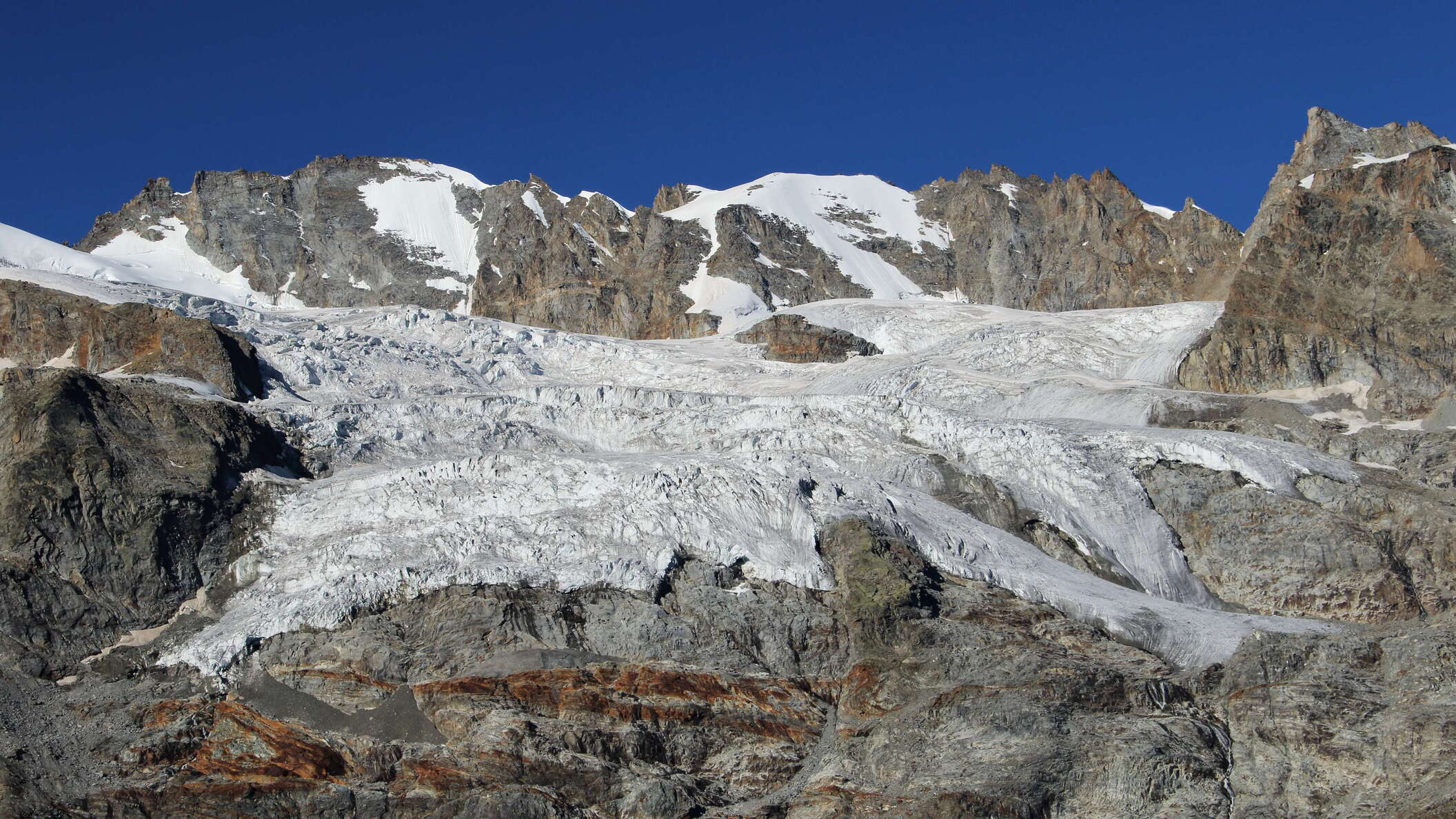 Tribolazione Glacier with Gran Paradiso and Punta Frassy