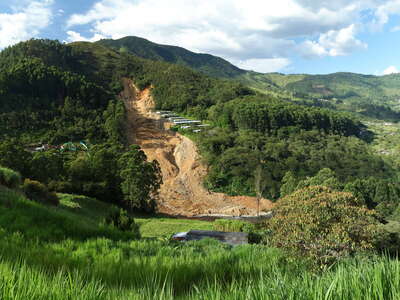 Quebrada Doña María with landslide