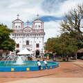 Guatapé | Central Square with the church Virgen del Carmen