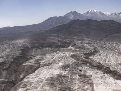 Suburbs of Arequipa with Chachani