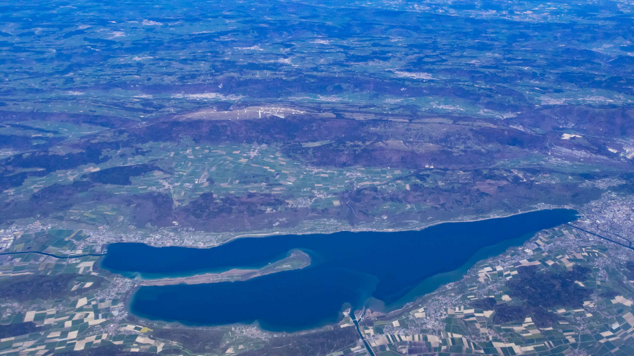 Bieler See with Jura Mountains