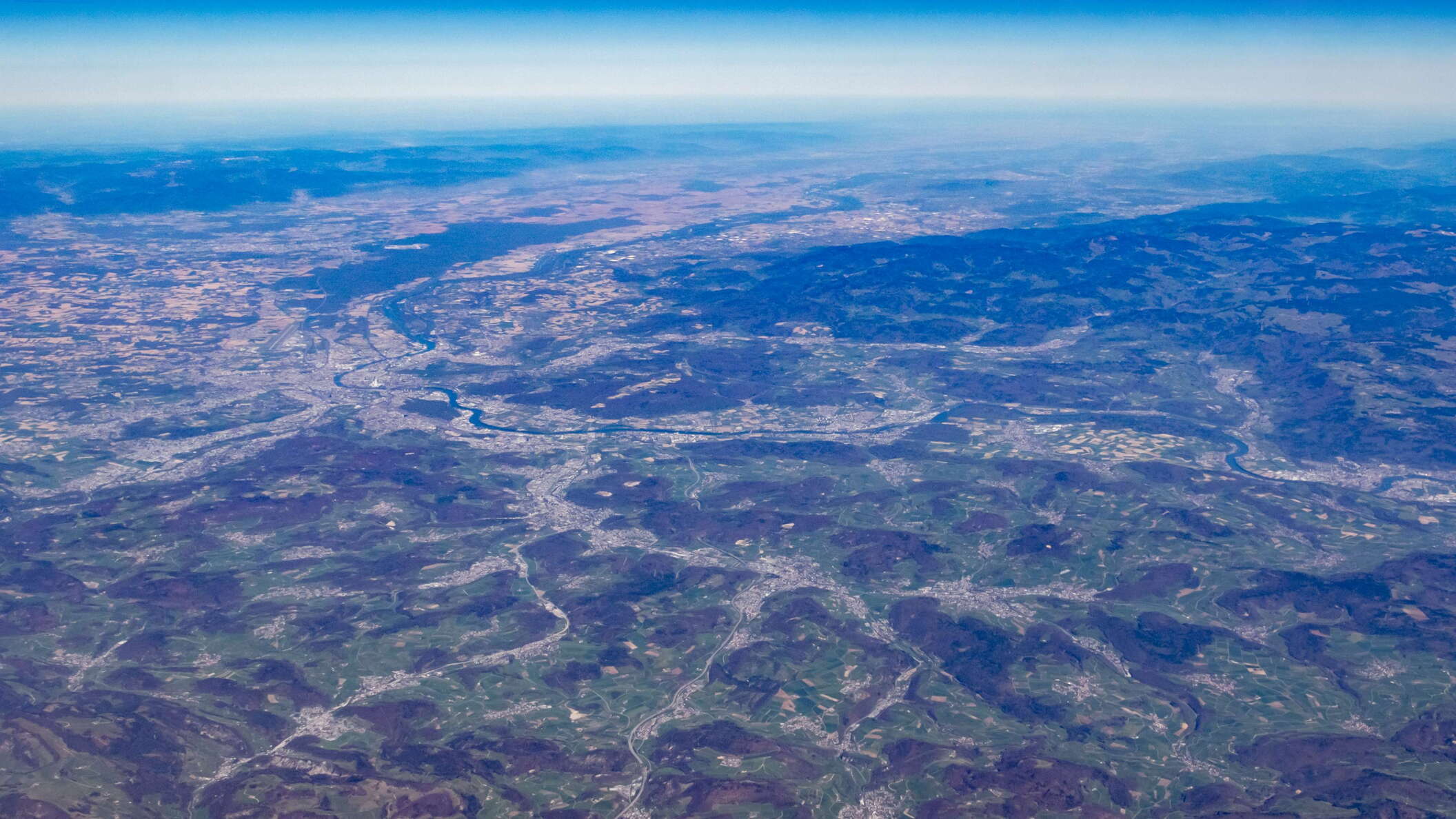 Rhine Valley with Schwarzwald and Vosges