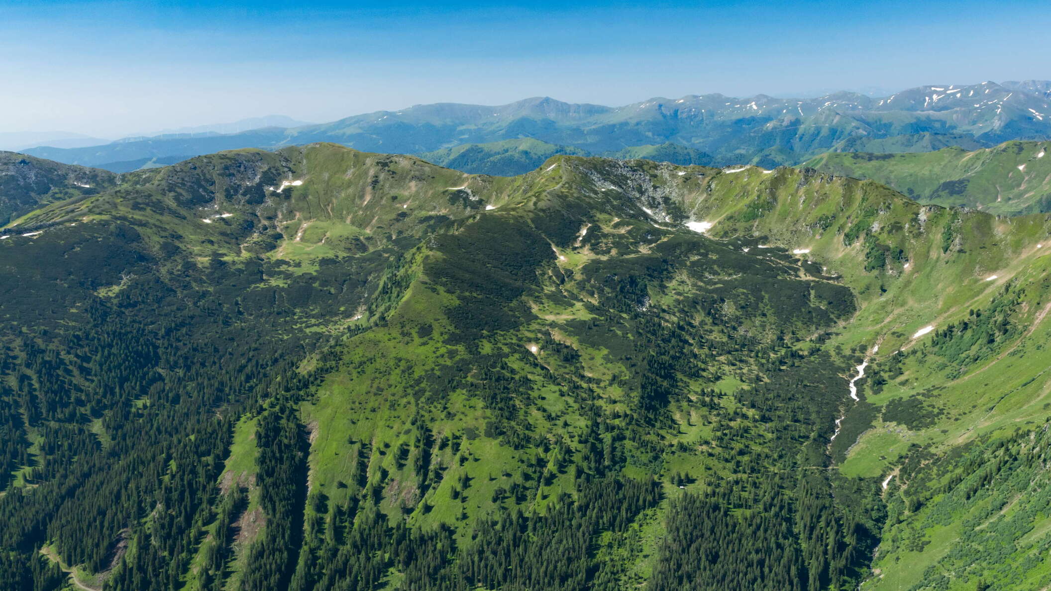 Rottenmann Tauern with glacial cirques and Wölz Tauern