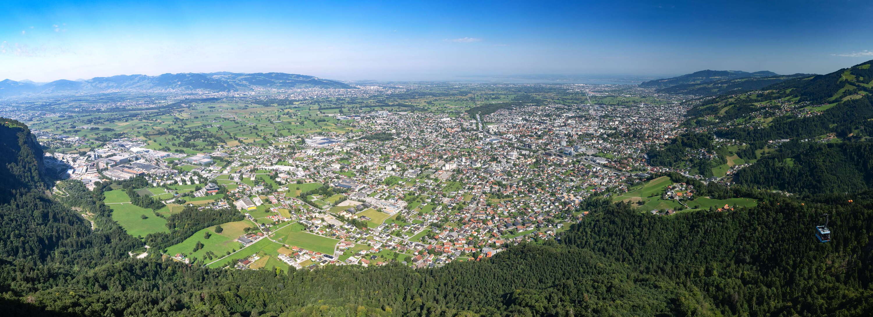 Rheintal panorama with Dornbirn