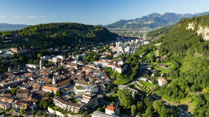 Feldkirch with historic centre and Schattenburg