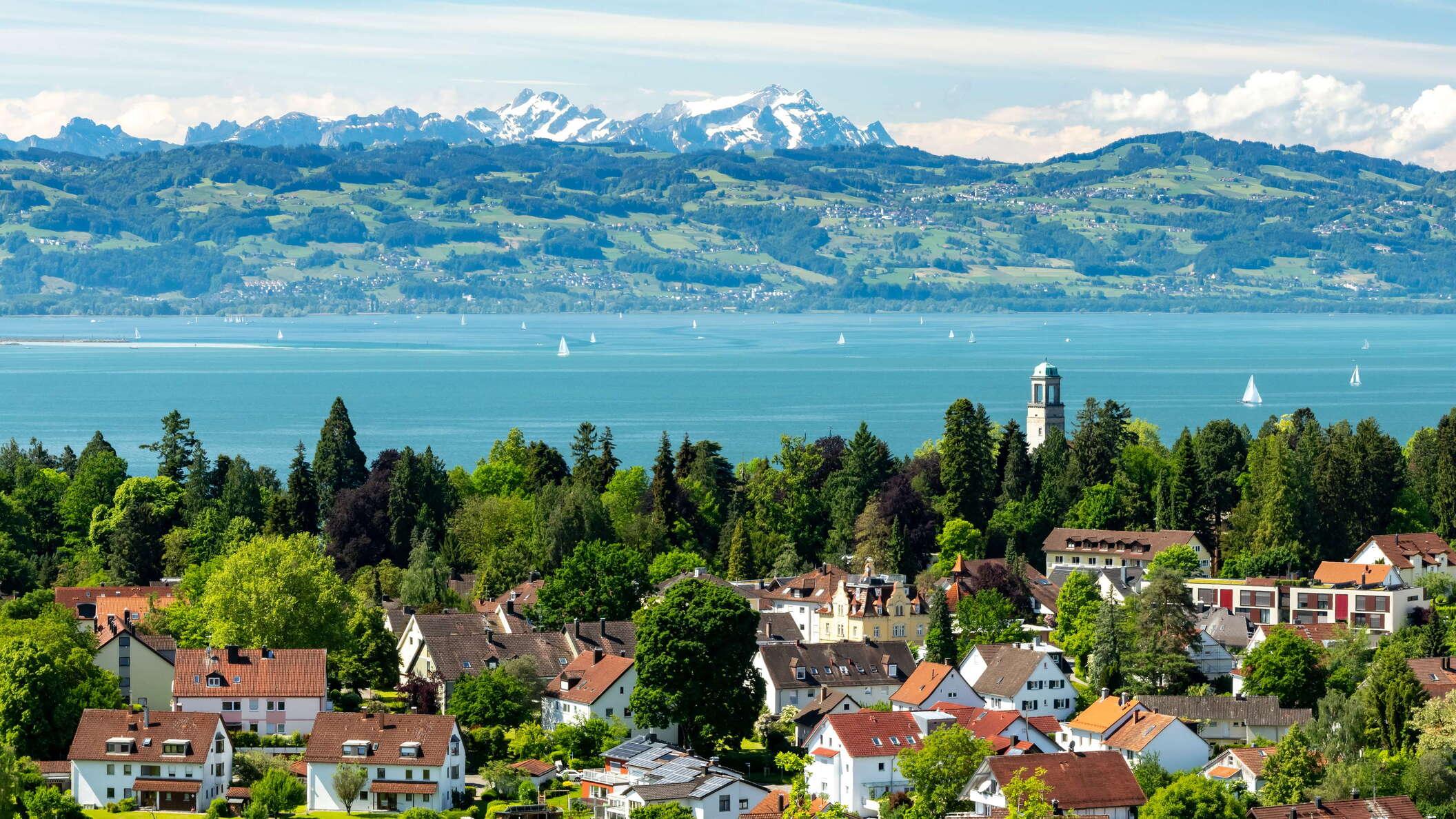 Bad Schachen with Bodensee and Säntis