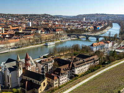 Würzburg with St. Burkard and Main