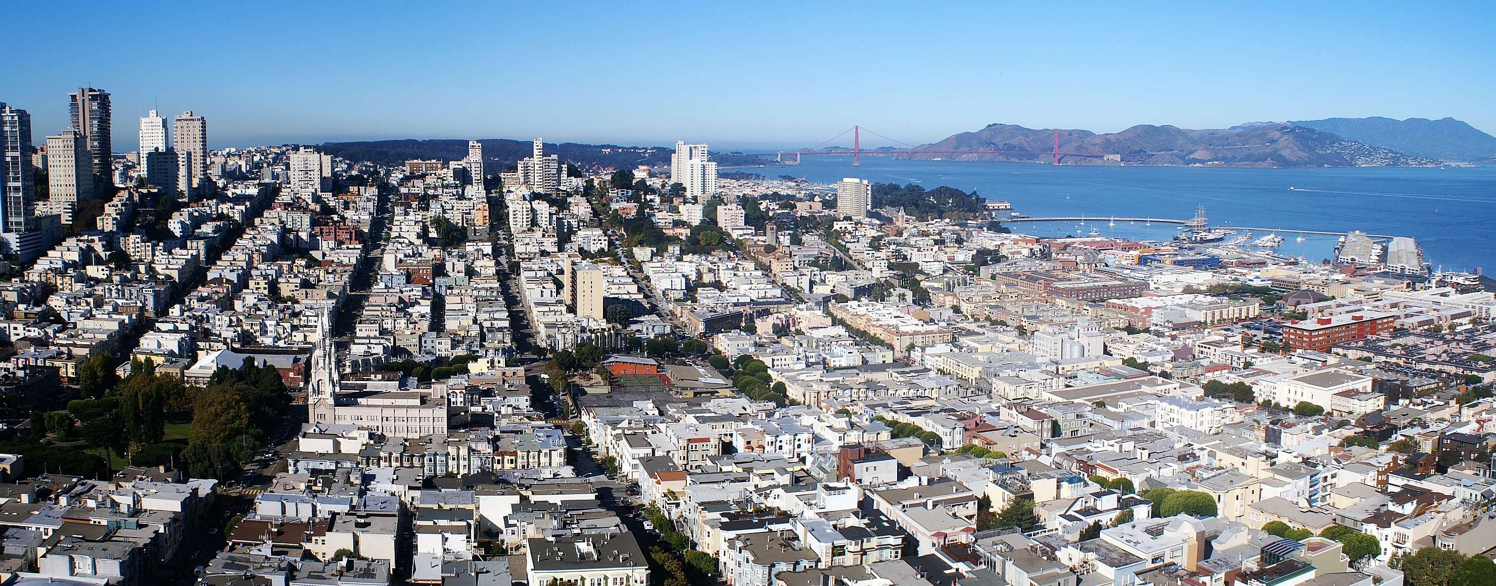 San Francisco  |  Russian Hill and Golden Gate Bridge